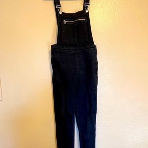 Black Denim Overalls